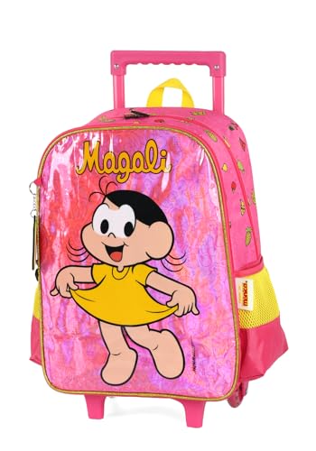 Mochila de Rodinhas Luxcel Turma da Monica - Magali – Rosa