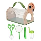 ifundom Colocar caja de aventuras aire libre juguete recolector de insectos caso de observación de errores Red de mariposas para niños Red para atrapar mariposas jaula de bichos