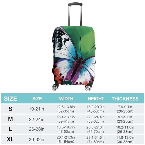 Beautiful Butterfly Printed Luggage Cover Protector, Fits 18-32 Inch Luggage2