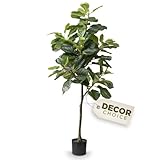 Fiddle Leaf Fig Tree - Artificial Trees for Home Decor Indoor, Faux Fiddle Leaf Fig Tree, Large Artificial Plants Indoor, Fake Tree Indoor, Fiddle Leaf Fig Tree Artificial, Artificial Tree - 5 Feet