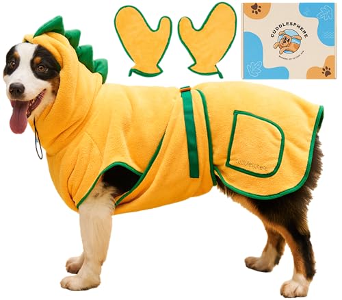 Cuddlesphere Dog Bathrobe for Drying Dogs - Premium Super Absorbent ...