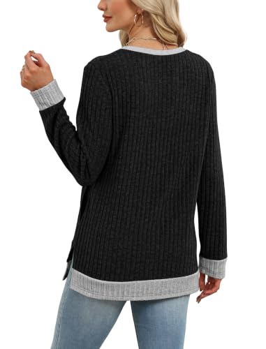 Image of Sampeel Long Sleeve Shirts for Women Tunic Sweaters Fall Fashion Outfits | Sweaters for Women, Early Fall Fashion Must Haves 2026, Long Tunic Tops, Vacation Outfits, Autumn, Plus Size Blouses