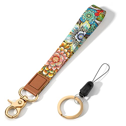 Image of Wrist Lanyard Key Chain, Cute Wristlet Strap Keychain Holder for Women Men Car Keys ID Badges Card Wallet Phone Camera