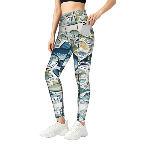 Pantalon de yoga gainant et galbant à poches latérales pour running