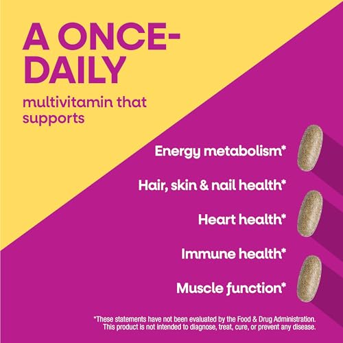 Nature's Way Alive! Complete Multivitamin for Women, Daily Women’s Vitamin Supports Cellular Energy Metabolism, Hair, Skin & Nails*, B-Vitamins, with Superfood Antioxidants, 50 Tablets
