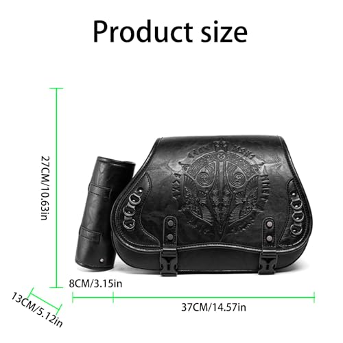 Alforjas para motocicleta para Yamaha V Star 250 2008-2024, alforjas impermeables de cuero PU con portavasos, bolsa de almacenamiento duradera para viajes miniatura 2