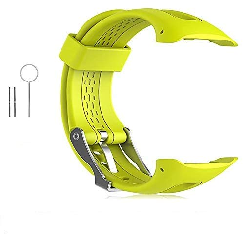 MeiLiu Correa de Repuesto para muñequera Compatible con Garmin Forerunner 10/15, Pulsera de Silicona Suave de Repuesto con Herramienta, Transpirable y cómoda