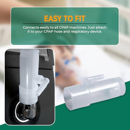 Image of Bistras Oxygen Adapter Enrichment Port Connector fits CPAP Tubing Hose Model 1642 (1)