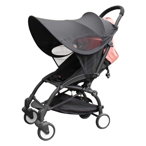 Pare-Soleil Poussette Bébé Universelle Auvent de Poussette bebe Confort Respirant Pare Soleil de Landau Nacelle Anti UV UPF50+ Housse de Protection...