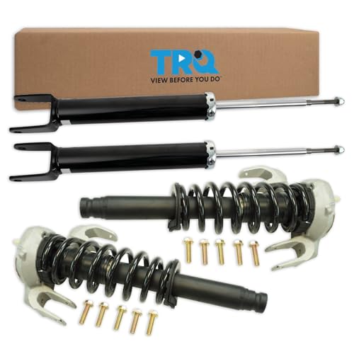 Image of TRQ Front and Rear Complete Strut Assembly & Shock Absorber Kit Complete Strut & Coil Spring Assembly Compatible with 2008-2013 Cadillac CTS AWD All Wheel Drive