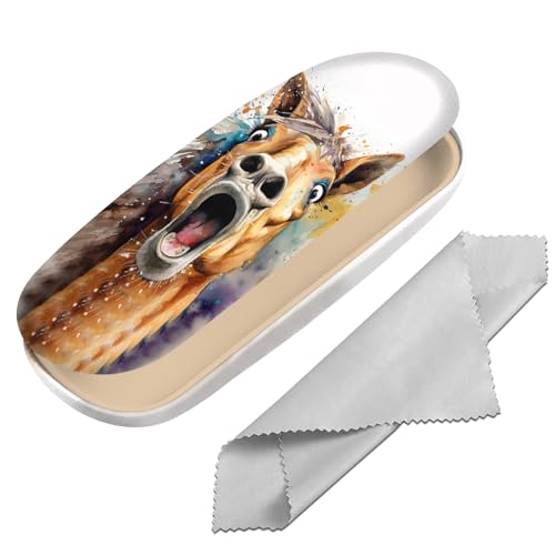 Image of Eyeglasses Case Hard Shell Protective Case for Glasses Eyeglass Box with Cleaning Cloth for Boys Men Man Cute Aesthetic
