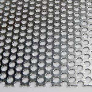 OnlineMetals 3003 Aluminum Perforated Sheet, Unpolished (Mill) Finish, H14 Temper, Staggered Round 0.0625" Holes, 0.063" Thickness, 14 Gauge, 12" Width, 24" Length, 0.109375" Stagger, 23% Open Area
