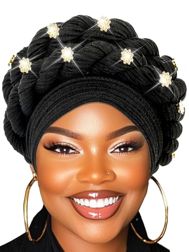 Urieo Turban Head Wrap African Turban Headwear for Women