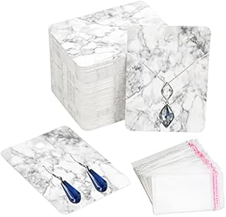 Necklace Display Cards Earrings Display Cards DIY Packaging Cards Used for DIY Jewelry Display Bracelet Display Cards (Marbling)