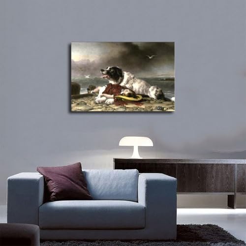 Impression toile Edwin Landseer Saved tableau cadre haut de gamme