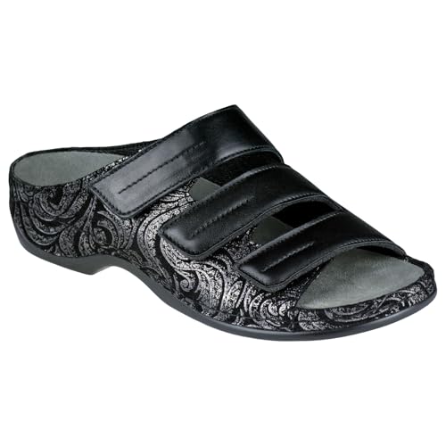 Elastisches Leder Schwarz Metallic