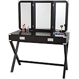 ⭐ ABMESSUNGEN: Tisch: 106*48*76cm (L*B*H), Spiegel: 60*100cm, Innenmaße der Schubladen: 8*46*34cm (HxBxT). Produkt wird ohne Dekoration angeboten. Bestellungen bis 13 Uhr werden in der Regel noch am gleichen Tag versendet.