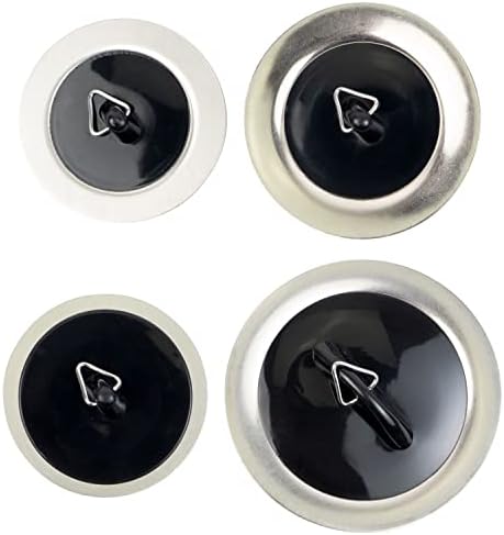 Zestaw uniwersalnych zatyczek, 4 szt. we wszystkich rozmiarach, w kolorze czarnym, korki odpływowe z PCW do 1 1/2" 1 3/4" 2 cala górne części zaworów, korek odpływowy do umywalki, korek do