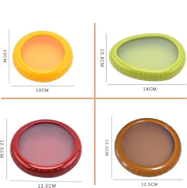 Silicone fruit organizer, refrigerator fruit and vegetable antioxidant organizer, silicone fruit and vegetable organizer set for refrigerator freshness, reusable crisper.4 pieces¡£ (red)