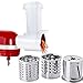 Produktbild Shunfaji Gemüseschneider Set für kitchenaid/PHISINIC Edelstahl Getreidemühlen, gemüse zerkleinerer Raffelvorsatz, Fleischwolf Zubehör Gemüseschneider Küchenmaschine