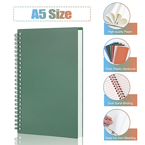 Eoout 6 Pack Spiral Notebooks, Notebooks For Work, 5.5" X 8.5" College Ruled Subject Notebooks, 80 Sheets Journals For Study And Notes #TOP2