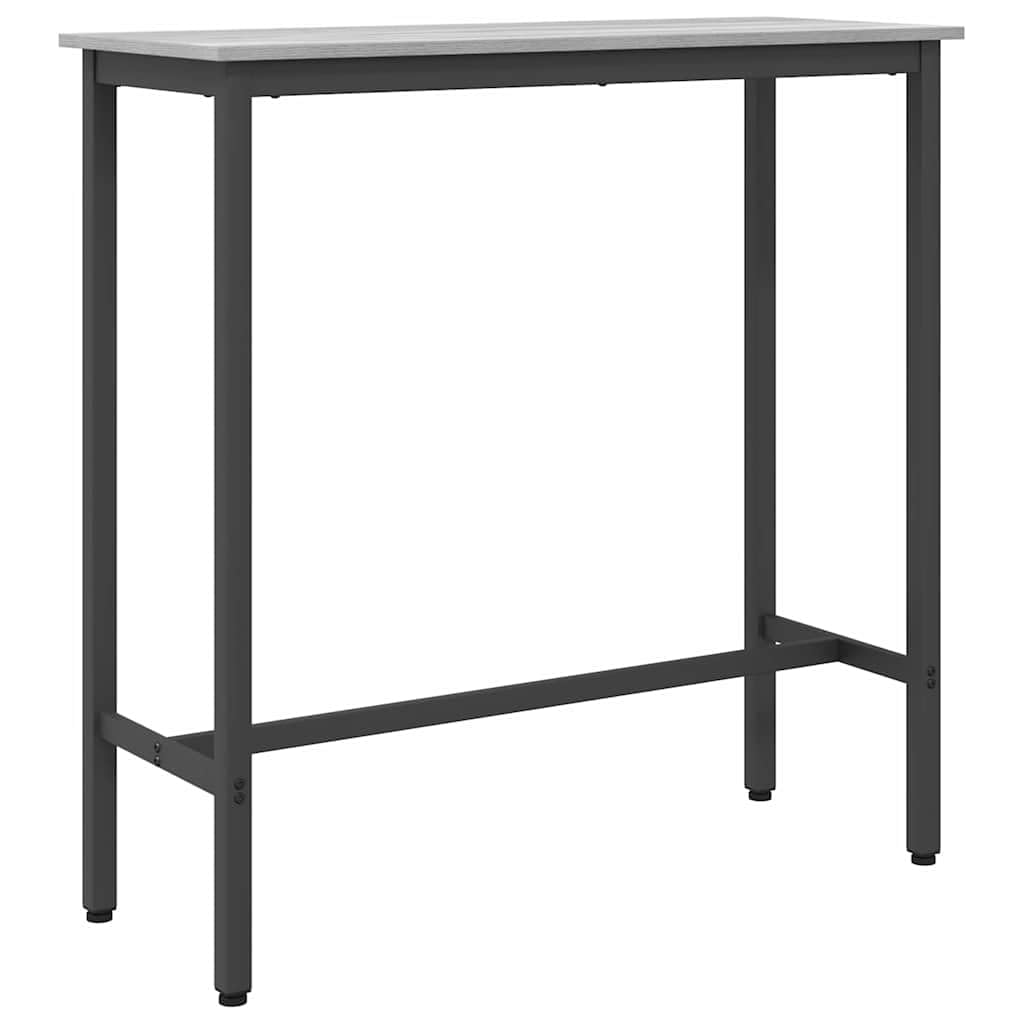 Escritorio regulable en altura 100 x 50 x 90 cm en Sonoma gris con patas ajustables y marco de acero, mesa de trabajo regulable en altura
