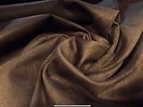 Tela elástica de ante para vestir, de elastano, por metro, lisa, color marrón oscuro