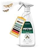Silberkraft Mottenspray 500 ml gegen Kleider- und Lebensmittelmotten, Mottenschutz für...