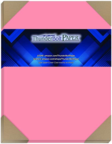 100 Bright Pink 65lb Cover|Card Paper - 8.5 X 11 Inches Standard Letter|Flyer Size - 65 lb/pound Light Weight Cardstock - Quality Printable Smooth Surface for Bright Colorful Results