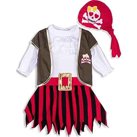 MOMBEBE COSLAND Baby Girls Pirate Fancy Dress Costume (Pirate, 18-24 Months) Cover