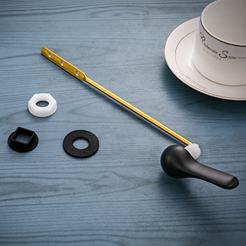 image for Canomo Matte Black Front Mount Toilet Tank Flush Lever Toilet Handle R