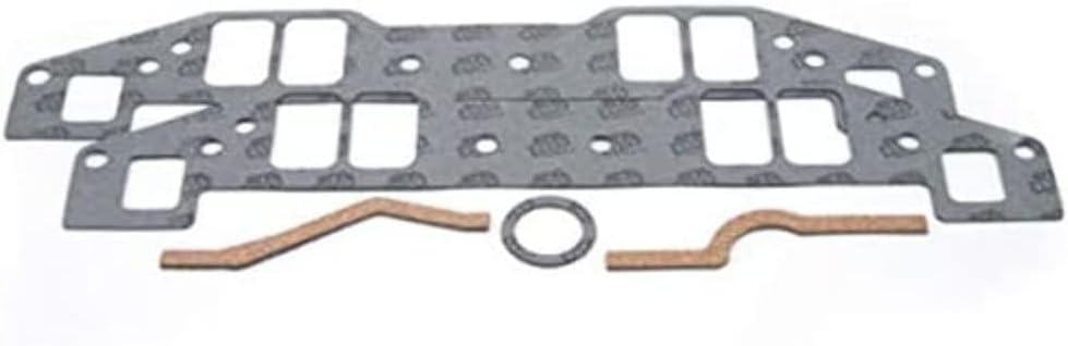 SCE Gaskets Intake Manifold Gasket, 0.062 in Thick, Composite, 1.365 x 2.195 in Rectangular Port, RHS 14-Degree Head, Small Block Chevy, Kit