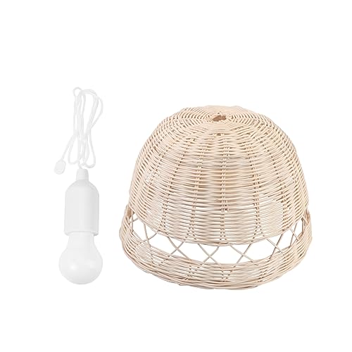 Abat-jour suspendu en rotin pour lustre de chambre ou luminaire de cuisine