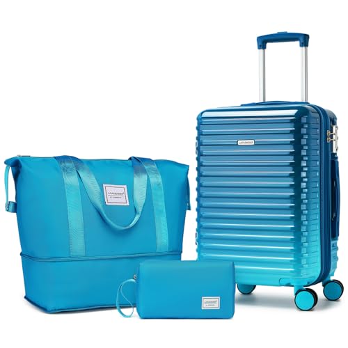 LARVENDER 20" Expandable Hardside Carry-On with TSA Lock