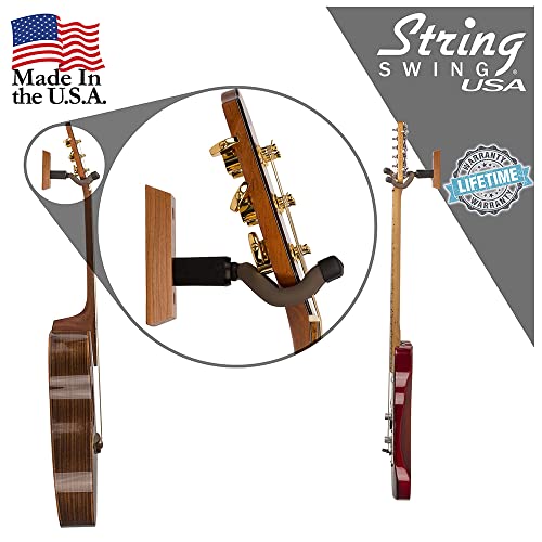 String Swing – Support mural pour guitare acoustique ou électrique CC01K – fabriqué aux États-Unis – Cerisier - Les Beatles, Paul McCartney, John Lennon, RIngo Starr, George Harrison String Swing - Support mural pour guitare acoustique ou électrique CC01K - fabriqué aux États-Unis - Cerisier – Image 5