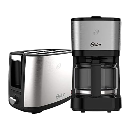 Kit Inox Cafeteira 0,75L e Torradeira Oster - 220V