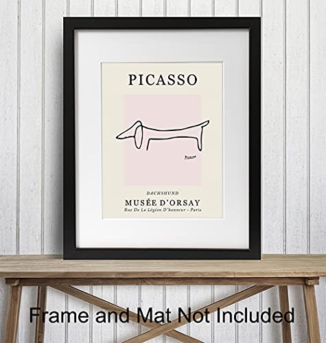 Pablo Picasso Wall Art & Decor - Dog Wall Decor - Mid-Century Modern Room Decor - Abstract Art - Minimalist Wall Decor - Line Art Wall Decor - Gallery Wall Art - Museum Posters - Art Gifts For Women #TOP2
