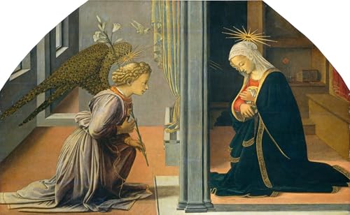 Peinture d'art d'affiche l'Annonciation Fra Filippo Lippi impression graffiti pour maison