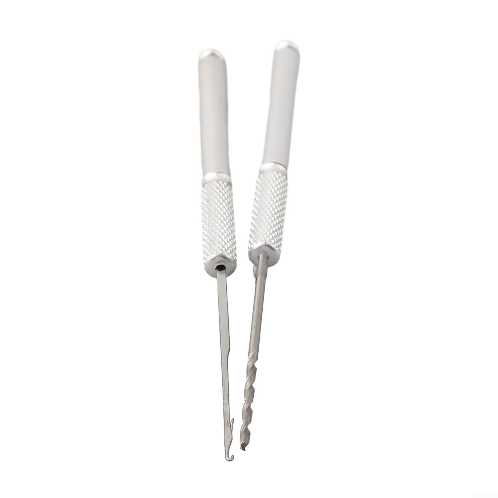 Juego de 2 agujas de cebo de pesca de acero inoxidable, kit de herramientas de taladro Boilie para pesca gruesa de carpas