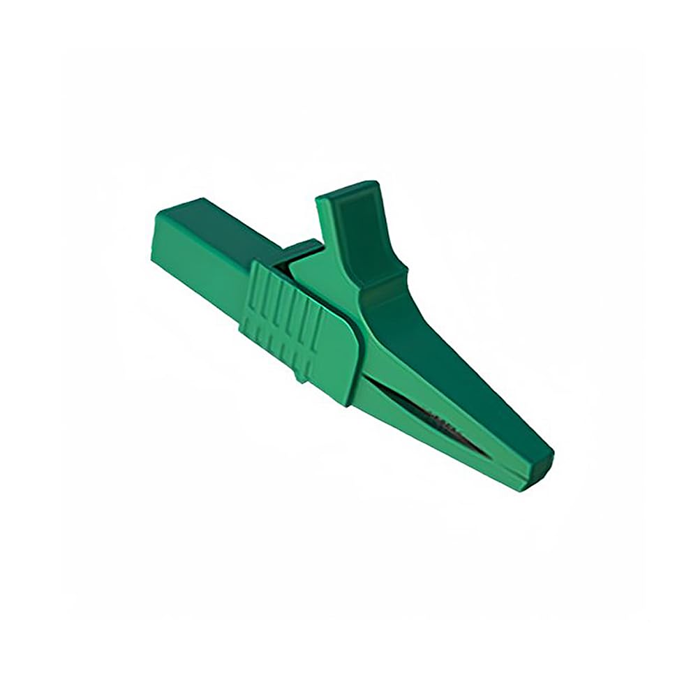 TopHomer 5 Colors Optional Alligator Clips Crocodile Clamps with Insulating Shell Durable Sturdy for Electrical Testing, Circuit Connection, Experiment(Green)