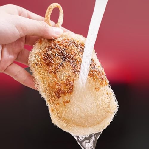 Miniatura 4 de 6 Paños De Cocina De Luffa Natural, Esponja De Lufa, Para Eliminar Manchas De Aceite, Cepillos De Limpieza De Cocina