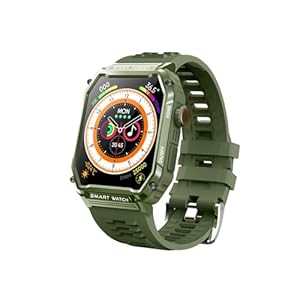 Smart Watch for Men Answer Make Calls 2.01 Inch Military Smart Watches with Heart Rate Monitor/IP67 Waterproof/Sleep/Mutiple Sports Modes/Compass Rugged Smart Watch for Android iOS