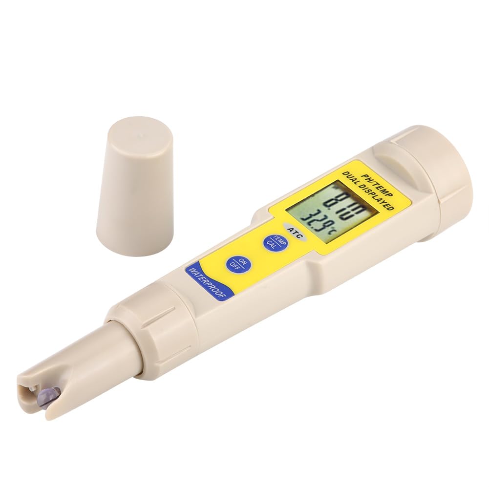 pH-metr cyfrowy, precyzyjny tester pH do gleby, wody, akwarium, z automatyczną kompensacją temperatury, zakres pH od 0,00 do 14,00, akumulator