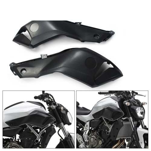 Carénage latéral moto MT07 protégeant le réservoir d'essence