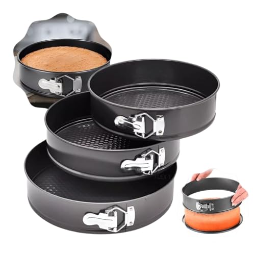 Kit 3 Forma De Bolo Torta Redonda Fundo Removível Assadeira Antia...