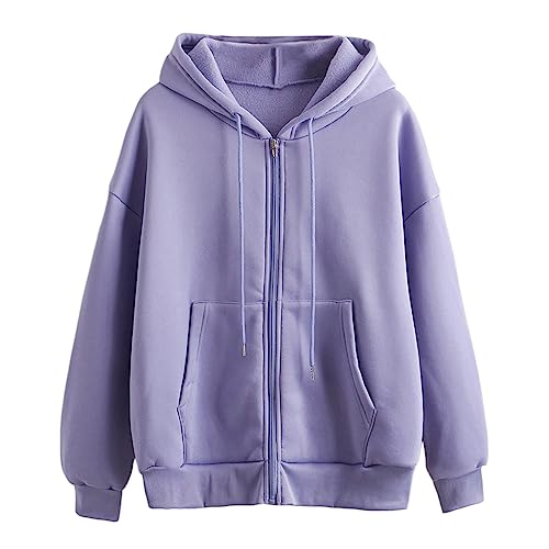 Sweats à capuche femme pour éviter le froid pull zippé ample confortable