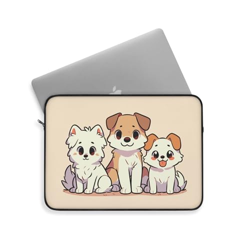 Housse pour ordinateur portable chiots pochette PC portable kawaii protection souple
