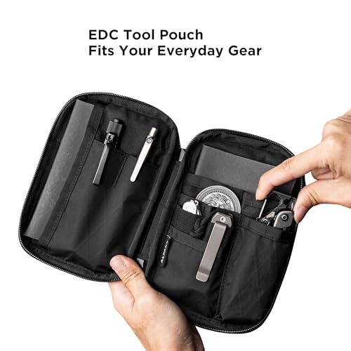 Image of ALPAKA Admin Pouch Pro EDC Organizer Tool Pouch Black X-Pac X42 | Smooth Zipper, Weatherproof Storage for Electronics, Cables, Travel Accessories