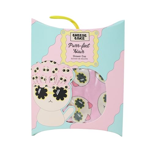 Bonnet de douche fille rose Cheese Cake pour le bain des enfants