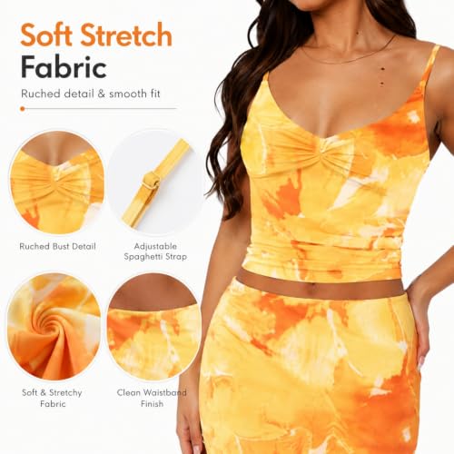 Image of Two Piece Skirt Set Women Maxi Long Skirt and Top Outfit